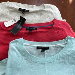 SET OF THREE Banana Republic Women's Forever Yarn Sweaters NWT